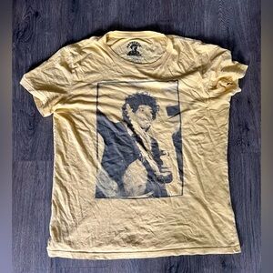 Lucky Brand Authentic Hendrix Graphic T-Shirt Yellow Size M